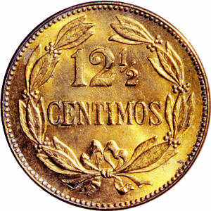 12 1/2 centimos (locha) 1944 reverso  Monedas de Venezuela